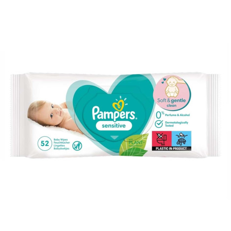Pampers Sensitive Baby Wipes 52pcs
