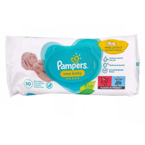 Pampers New Baby Wipes 50pcs