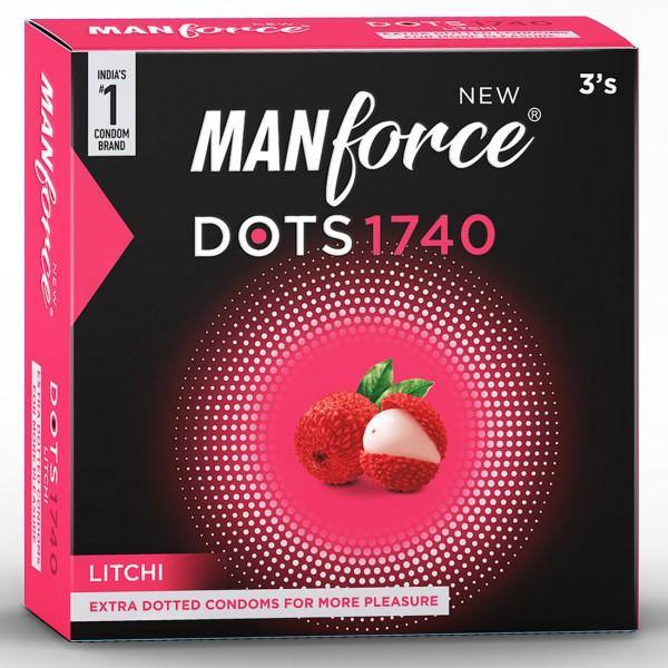 Manforce 1500 Dots Litchi Flavoured null