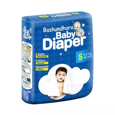 Bashundhara Baby Diaper(Standard Series) S 40s (3-6kg)