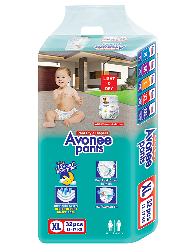 Avonee Pant Style Diaper XL 32s (12-17kg)