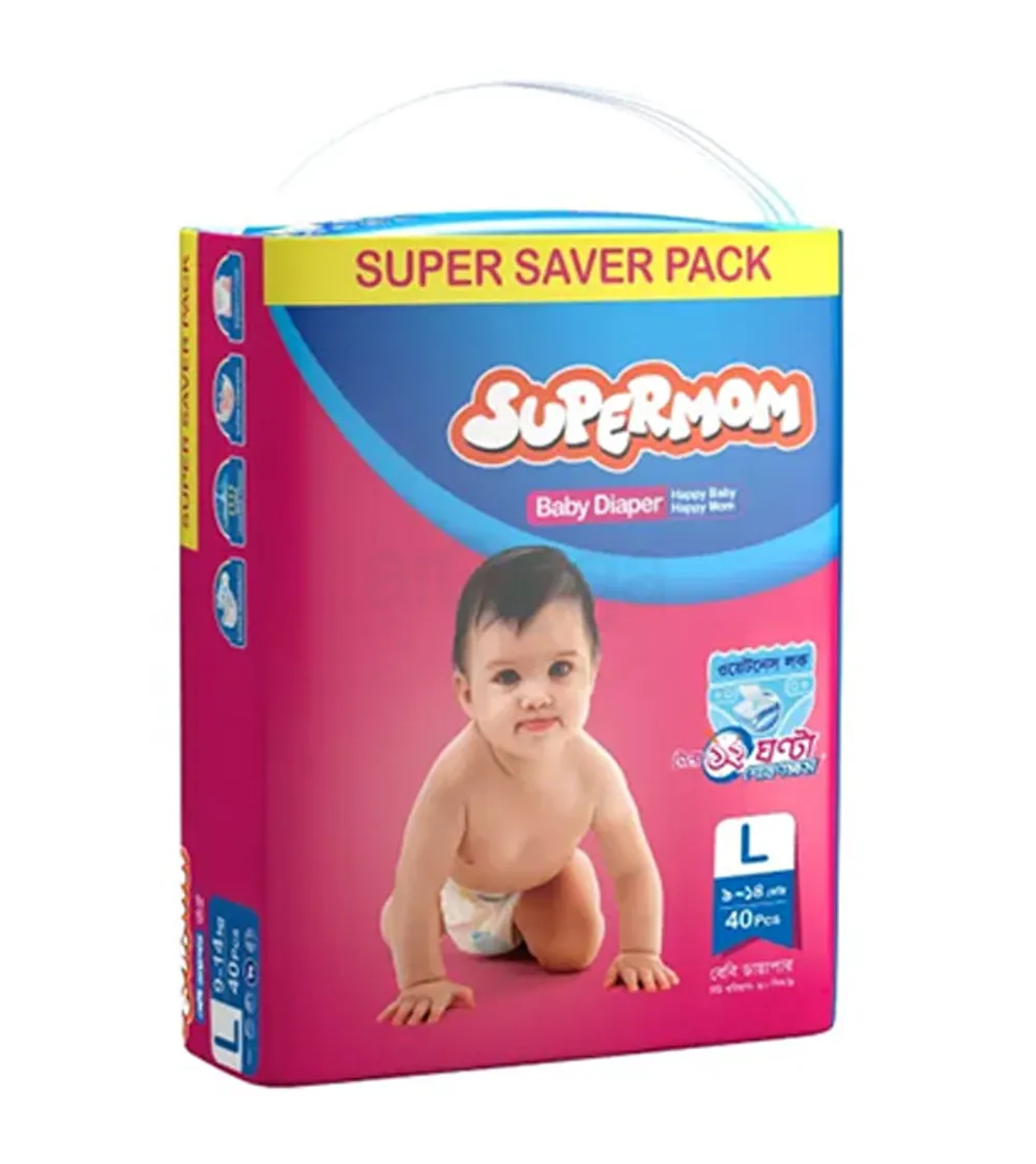 SuperMom Baby Diaper (belt system) L (9-14 KG)