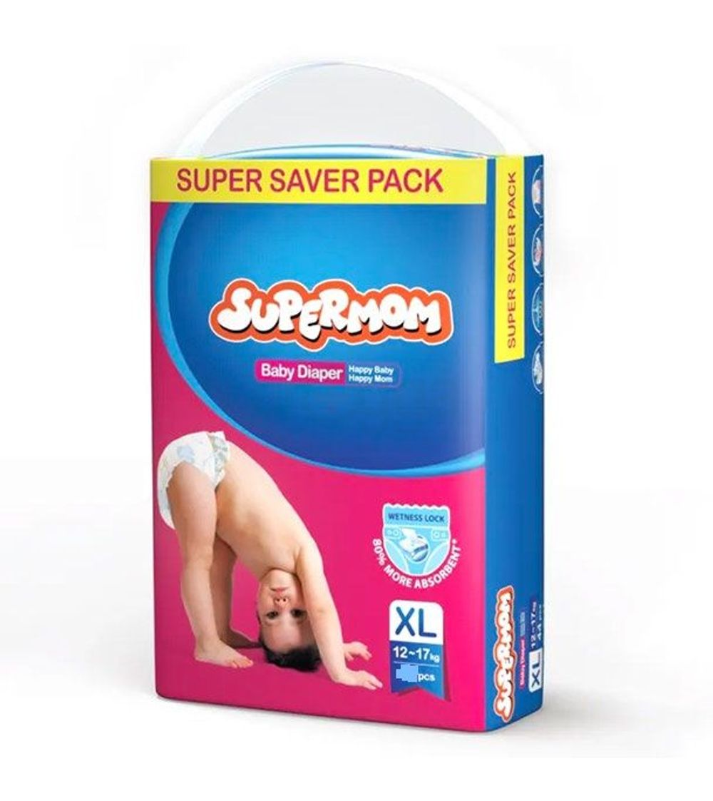 SuperMom Baby Diaper ( belt system) XL (12-17 KG)